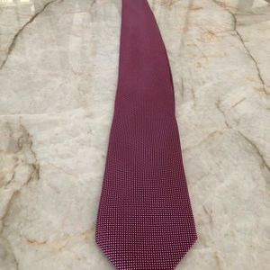 BRIONI PRISTINE CONDITION 100% silk tie. Pink/navy